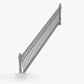 Móveis cinza corrimão de escada V1 modelo 3d
