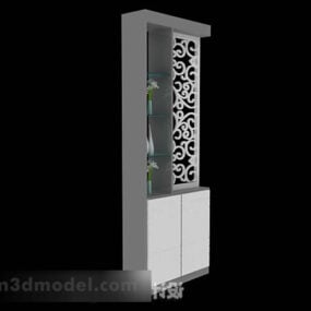 Gray Cabinet Bedroom Furniture 3d model