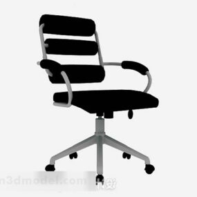 Black Pad Office Chair 3d model