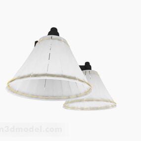مصباح السقف ذو الظل الأبيض نموذج ثلاثي الأبعاد