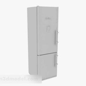 Modelo 3d de geladeira cinza de duas portas