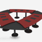 Table de conférence rouge de meubles