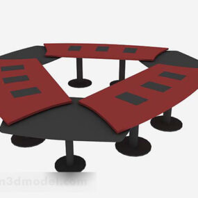 Furniture Red Conference Table 3d model