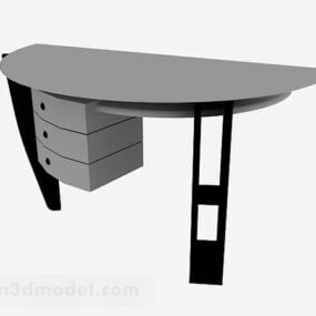 שולחן משרדי אפור ריהוט דגם תלת מימד