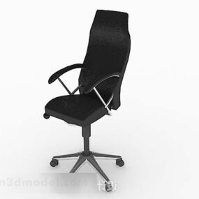 Black Color Wheels Office Chair 3d model