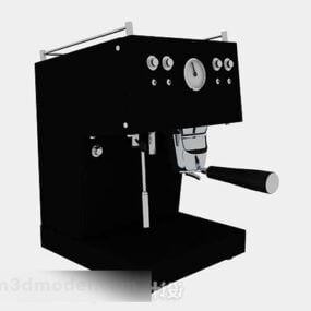 Svart plast kaffemaskin 3d-modell