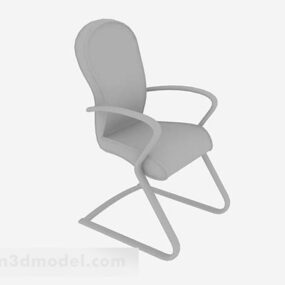 Gray Color Lounge Chair 3d model