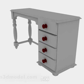 Gray Desk Furniture V1 3d model