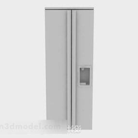 Mô hình 3d tủ lạnh Side By Side màu xám