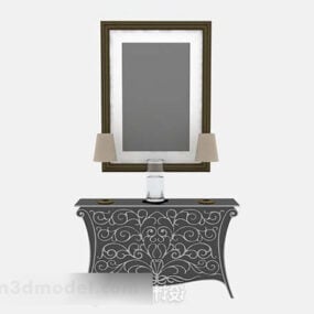 Gray Hall Cabinet Furniture 3d model