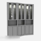 Gray Display Cabinet Design