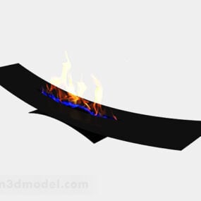 Modern Minimalist Fireplace 3d model