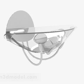 Grå Minimalistisk Væglampe 3d model
