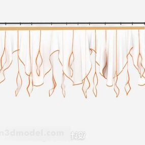 Gult mönster gardindesign 3d-modell