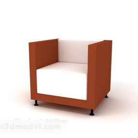 Brown Modern Single Sofa 3d model