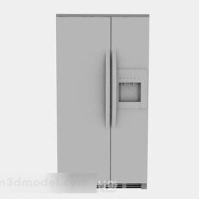 Refrigerador gris lado a lado V1 modelo 3d