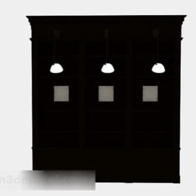 Dark Wood Storage Cabinet 3d model