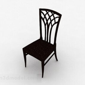 3D model staré dřevěné domácí židle