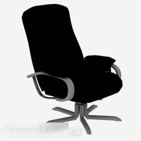 Black Fabric Office Wheel Chair 3d model
