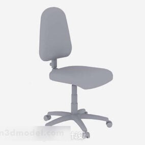 Gray Common Office Wheels Chair 3d model