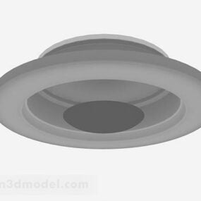Grijze ronde plafondlamp 3D-model