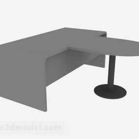میز اداری رنگ خاکستری ام دی اف مدل سه بعدی