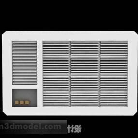 White Air Conditioner Outdoor Unit 3d model