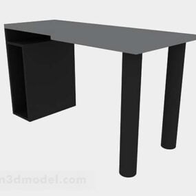 Minimalistyczne biurko w ciemnoszarej farbie Model 3D