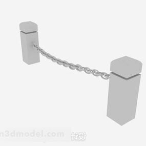 Eisenkettengeländer-Tor 3D-Modell