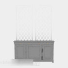 Gray Paint Home Porch Cabinet V2