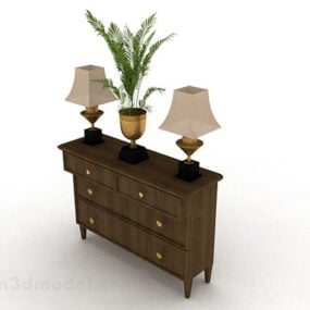 Entrance Table With Table Lamp 3d model