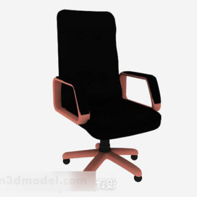 كرسي مكتب أسود أثاث نموذج 3D