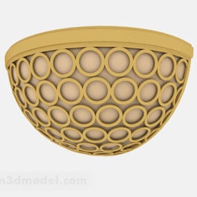 Gele kap plafondlamp Decoratief 3D-model