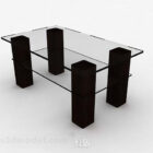 사각형 유리 커피 테이블 V1