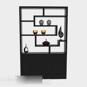 Black Paint Display Cabinet 3d model