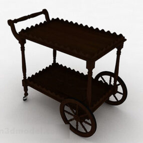 Mobiler Esstisch aus Holz 3D-Modell
