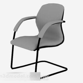 Gray Office Lounge Chair V1 3d model