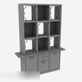 Home Display Cabinet Gray Paint 3d model