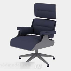 Blå kontorsstol för chef 3d-modell