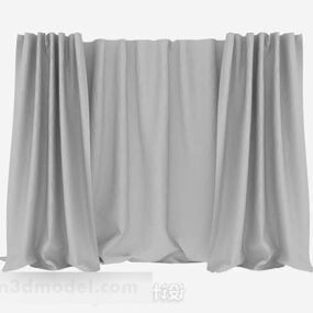 Gray Realistic Curtain 3d model
