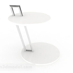 Modern White Circle Coffee Table 3d model