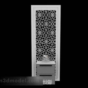 White Home Porch Cabinet 3d model