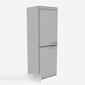 Домашній сірий холодильник з двома дверима 3d модель
