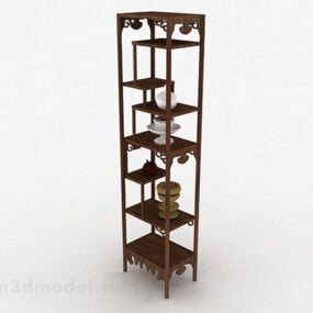 خزانة عرض خشبية على الطراز الصيني V3 نموذج ثلاثي الأبعاد