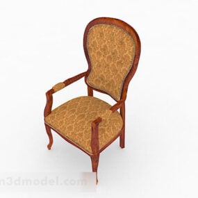صندلی چوبی خانه آنتیک مدل سه بعدی