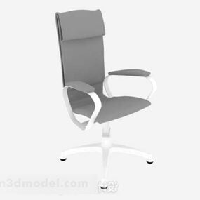 เก้าอี้สำนักงานสไตล์ล้อสีเทาแบบจำลอง 3 มิติ