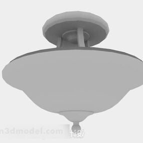 3д модель уличного серого потолочного светильника