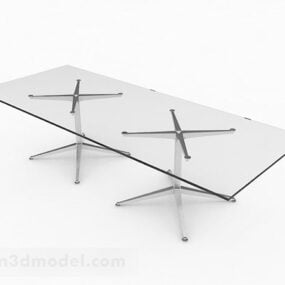लंबी दूरी की ग्लास कॉफी टेबल 3डी मॉडल