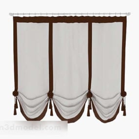 Antique Brown Curtain 3d model