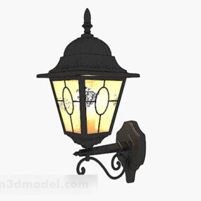 Black Iron Classic Garden Lamp 3d malli